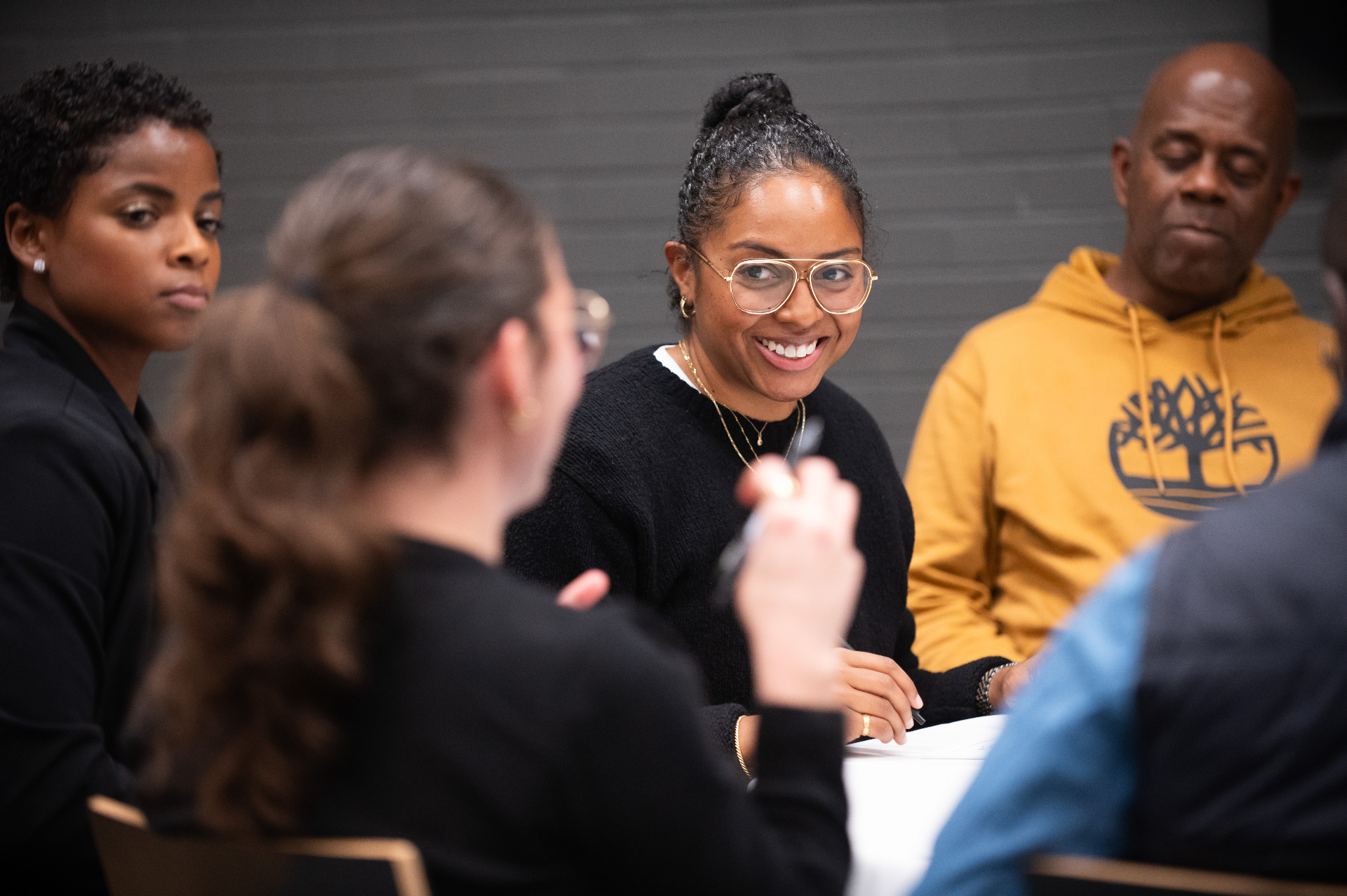 Sanctum members in conversation at an Innovation Weekend gathering
